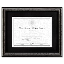 New Graduation Double Photo Frame for 1 A4 Certificate & 8X10'' Photograph Black 