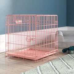 pink medium dog crate