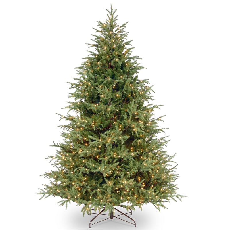 Frasier Grande 7.5' Green Artificial Christmas Tree with 1000 Clear/White Lights