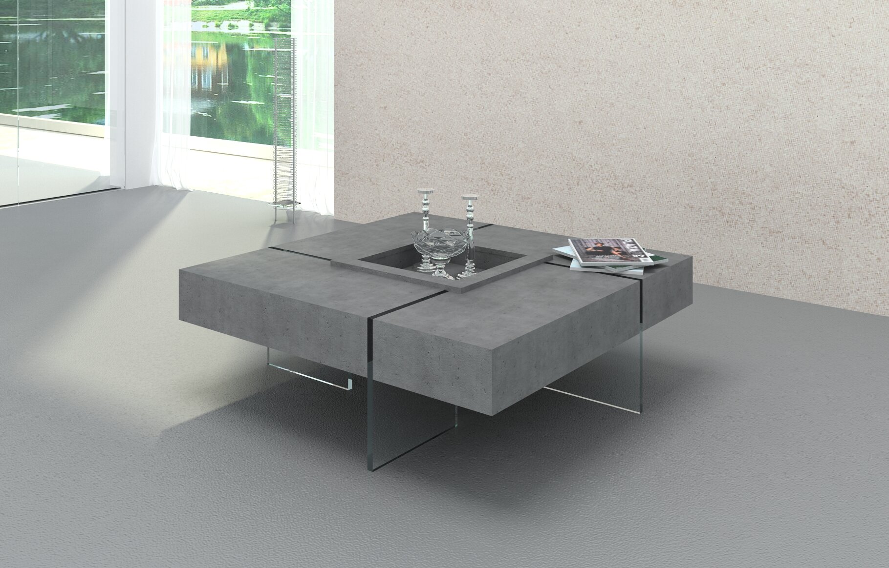 concrete center table