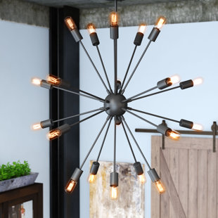 Stainless Steel Light Fixtures Wayfair Hardik Beam Stainless Steel 20 Light Chandelier