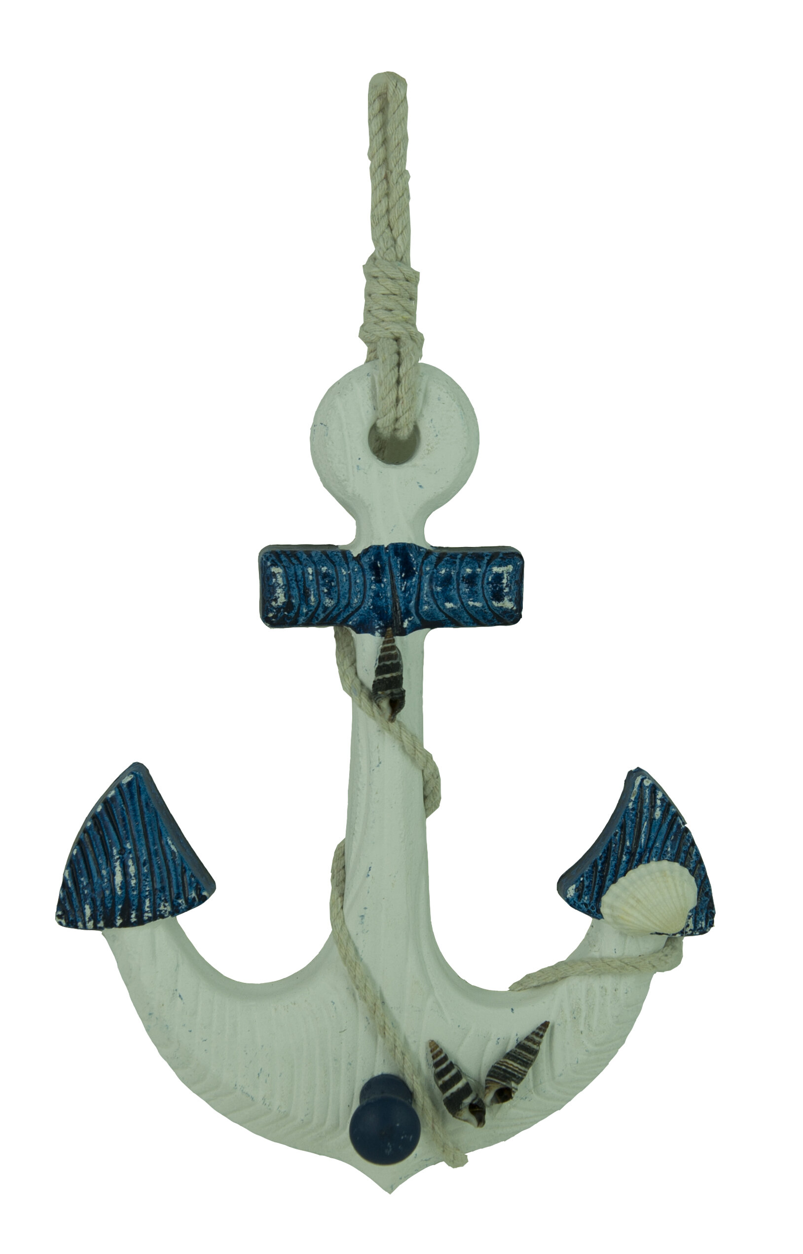 Nautical Themed Wall Hook on Wood Anchor
