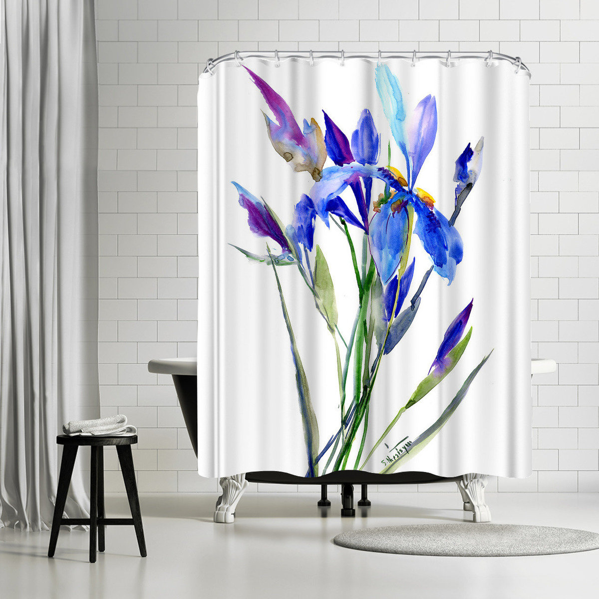 East Urban Home Suren Nersisyan Irises Single Shower Curtain Wayfair