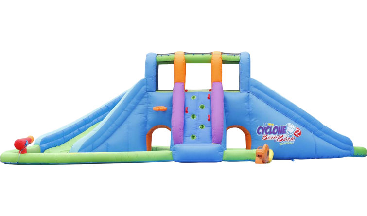 kidwise 16 1 x 27 9 inflatable water slide with air blower reviews wayfair