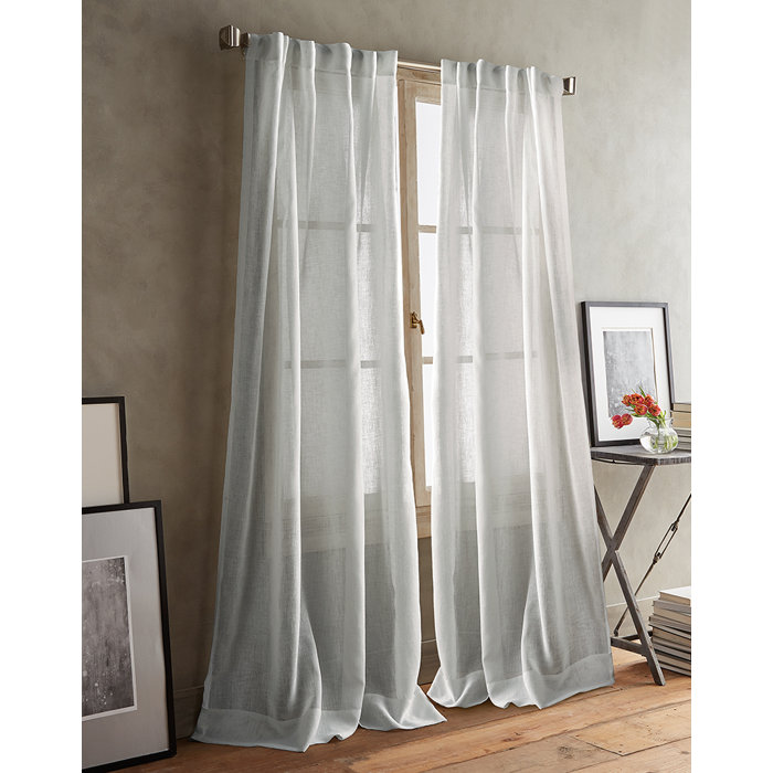 Dkny Paradox Back Tab Solid Sheer Curtain Panels Wayfair Paradox Back Tab Solid Sheer Curtain Panels