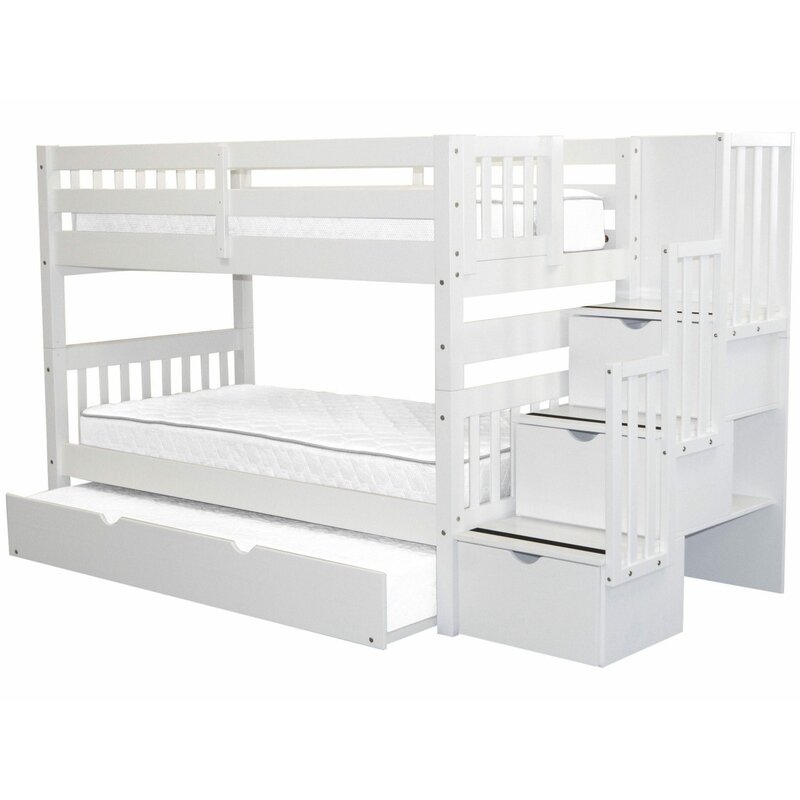 twin over twin bunk bed with trundle