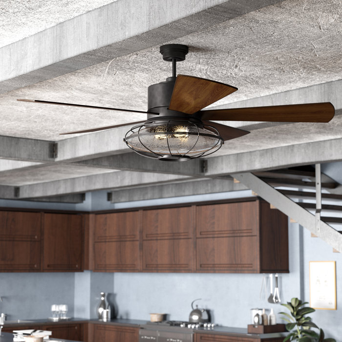 56 Roberts 5 Blade Ceiling Fan With Remote Control Light Kit Included