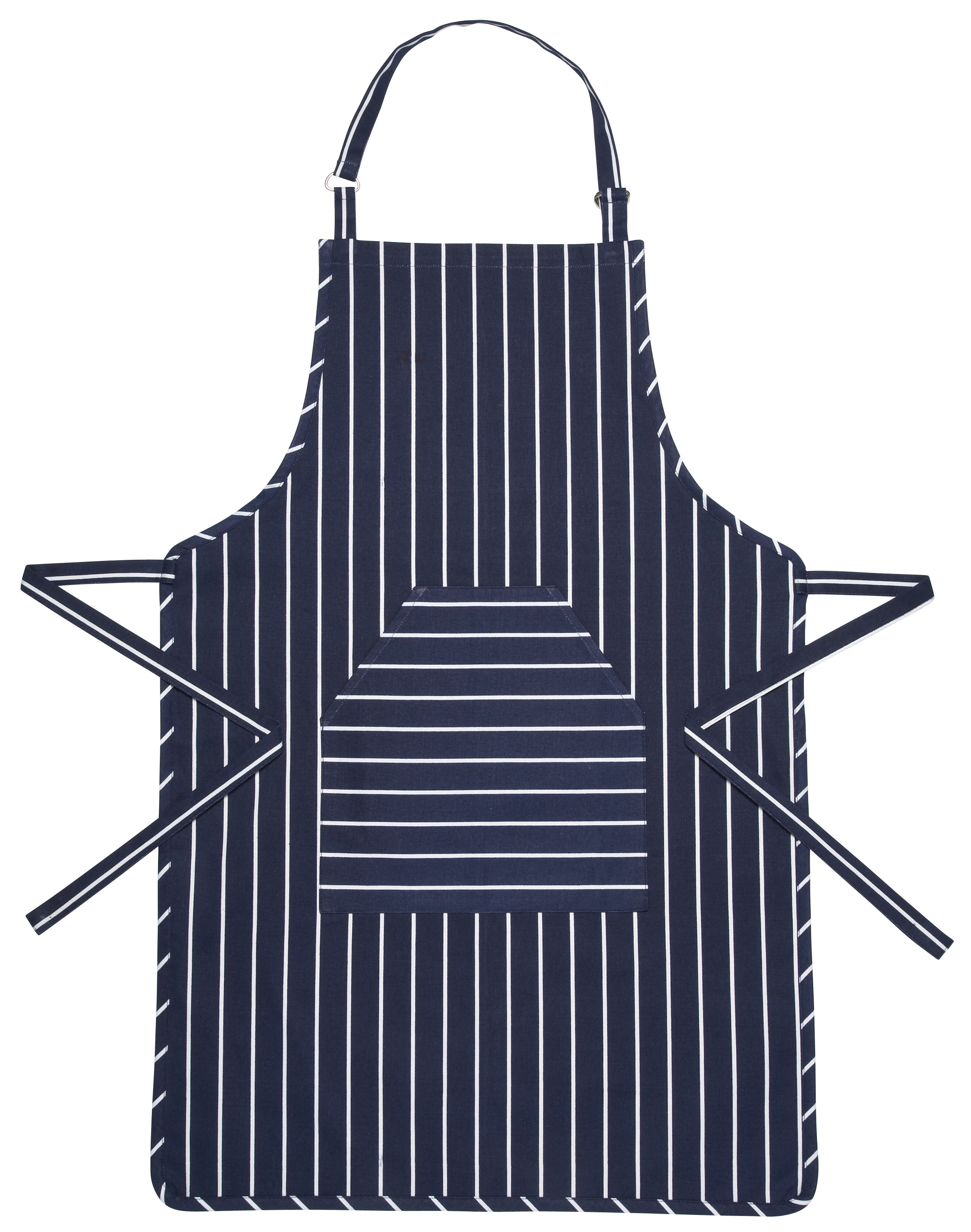 striped apron