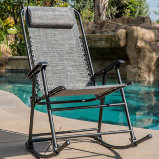 Outdoor Folding Rocking Chair Wayfair Gillum Zero Gravity Rocking Chair With Cushions