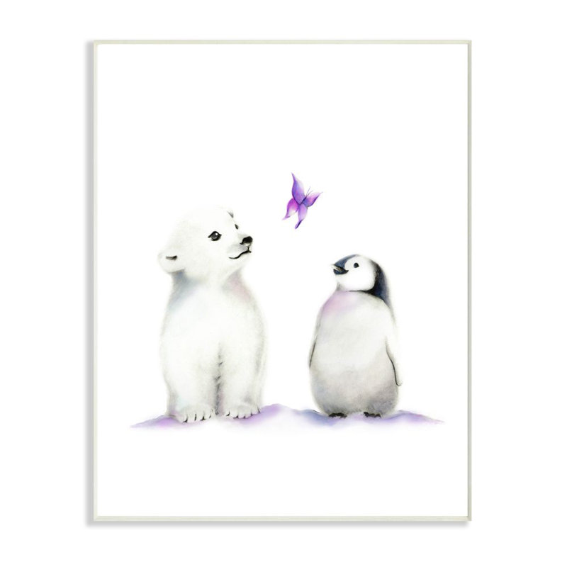 Isabelle Max Slawson Cute Cartoon Baby Polar Bear And Penguin