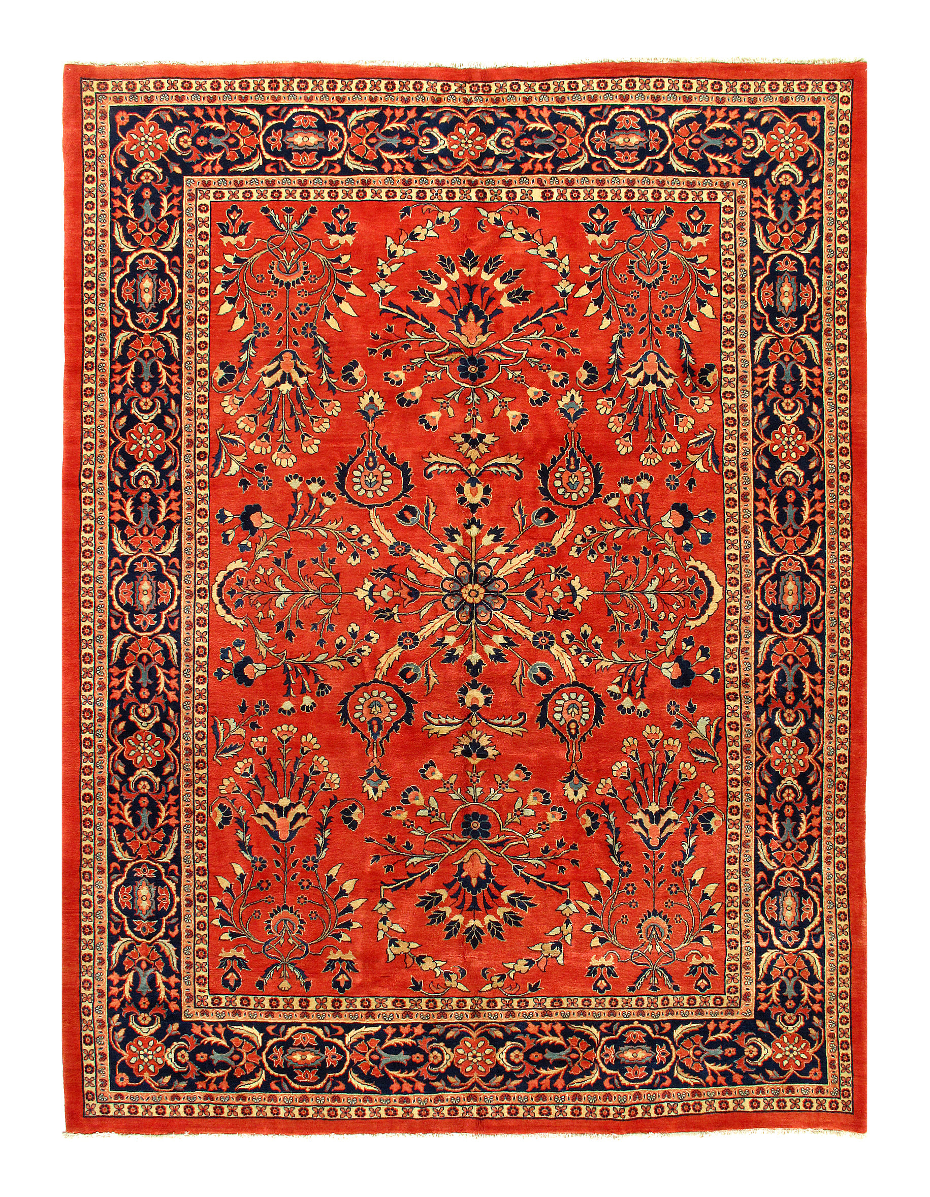 Isabelline One Of A Kind Adonijah Hand Knotted Red 9 2 X 12 1 Area Rug Wayfair