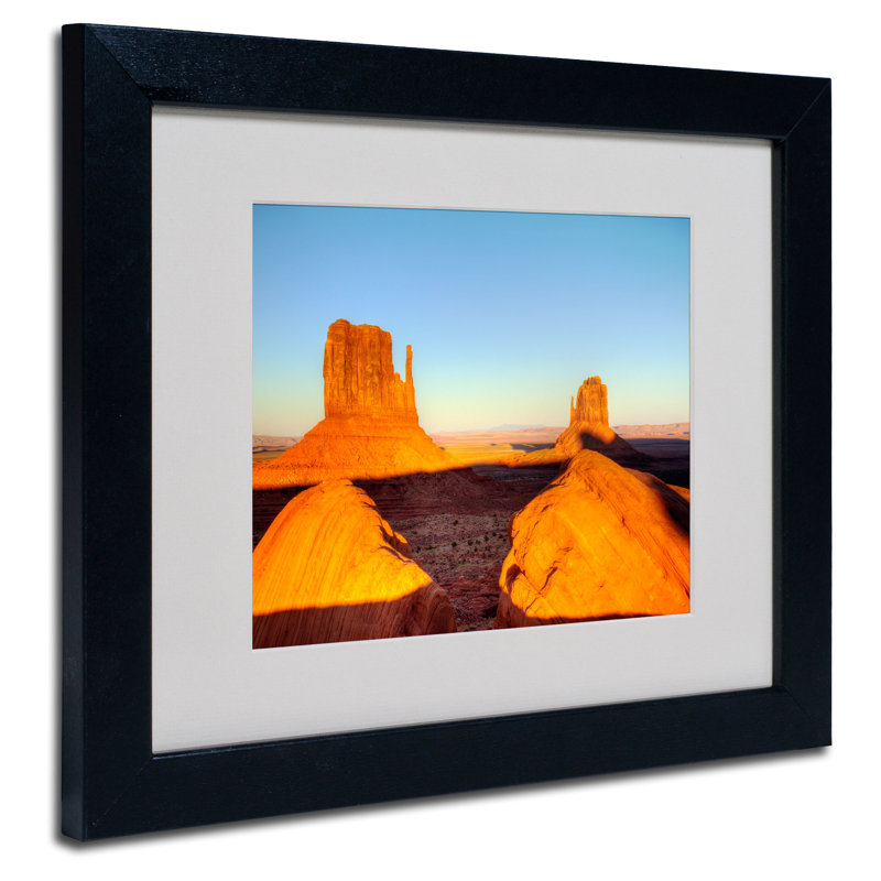 Trademark Art Monument Valley Sunset By Pierre Leclerc Framed Photographic Print Wayfair