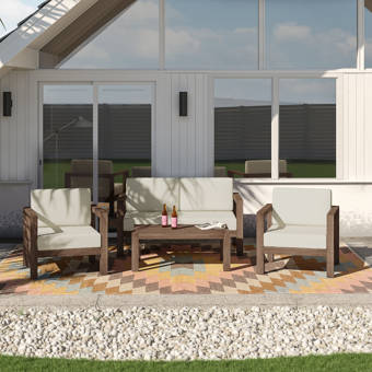 Henrickson 4 Piece Sofa Seating Group With Cushions Reviews