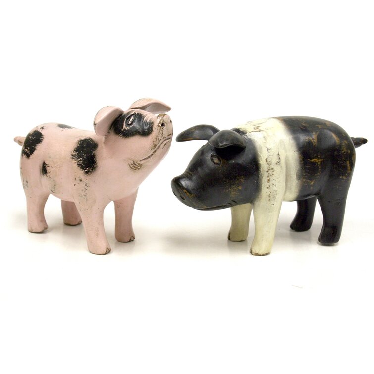 Handcarved wooden Pig Family Bamboo Root 