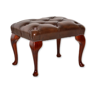 Hocker Queen Mary aus Echtleder von Icon Design