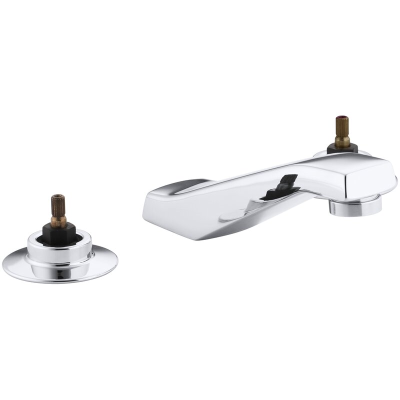 Triton Widespread Commercial Bathroom Sink Faucet Drain Not Included And Lift Rod Requires Handles