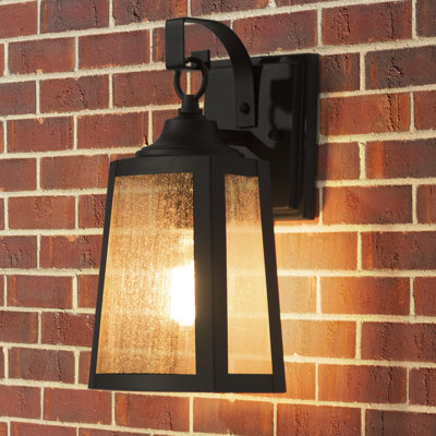 Kagan Black 1 - Bulb Outdoor Wall Lantern