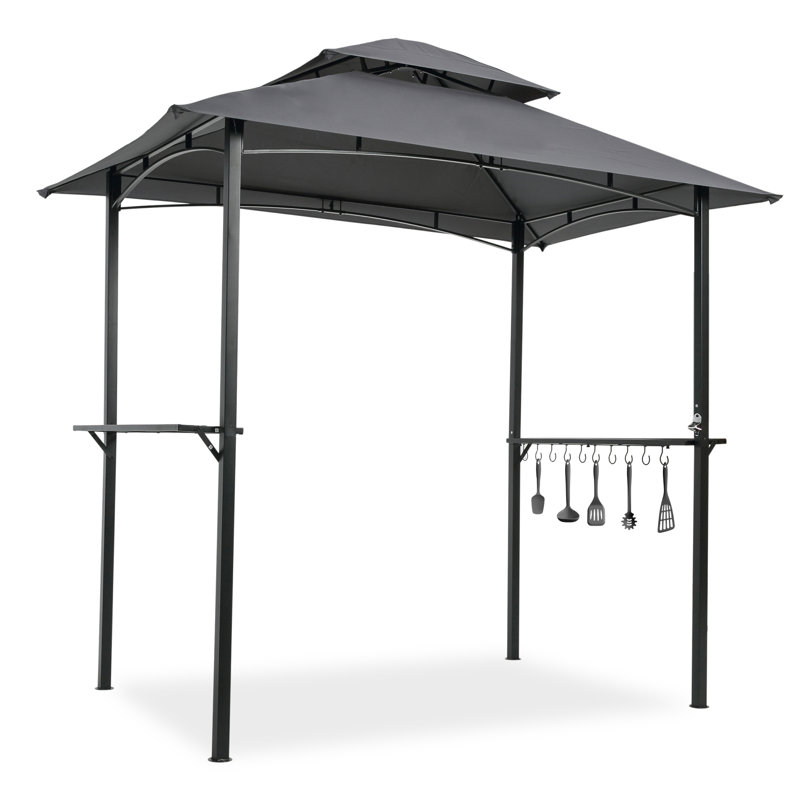 Wanme Outdoor 8 Ft W X 5 Ft D Steel Grill Gazebo Wayfair