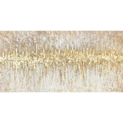Golden Wave - Wrapped Canvas Painting