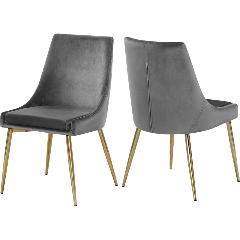 brown tufted dining chairs