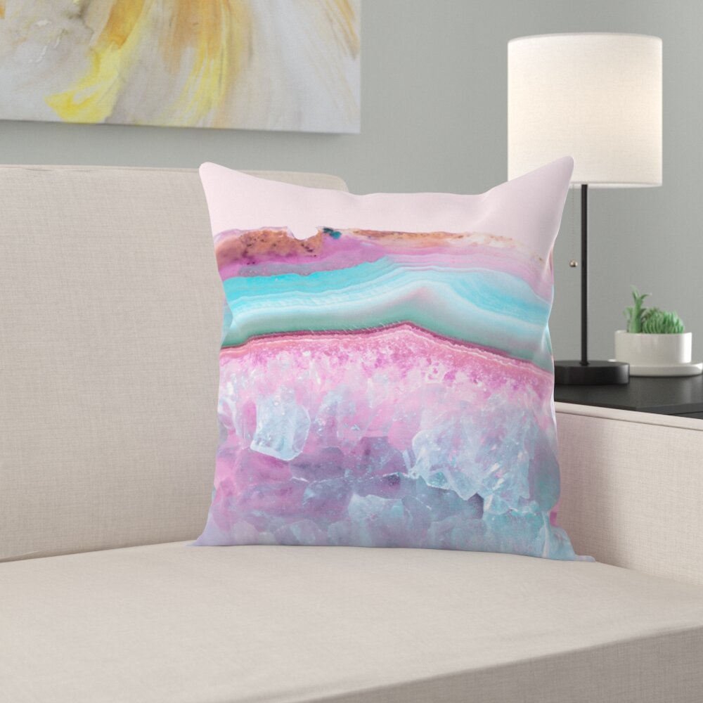 East Urban Home Pastel Agate Throw Pillow Wayfair