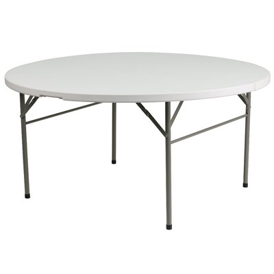 Noah Round Bi-Fold Plastic Folding Event Table with Carrying Handle