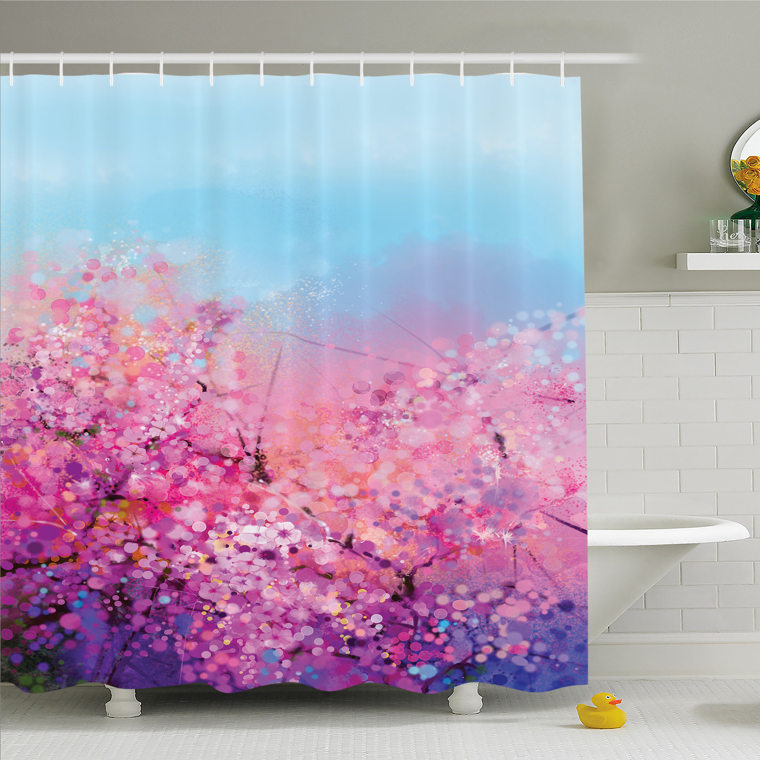 Spring Floral Shower Curtain - www.awe-tuning.com