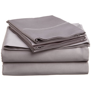 300 Thread Count Premium Long-Staple Combed Cotton Solid Queen Waterbed Sheet Set