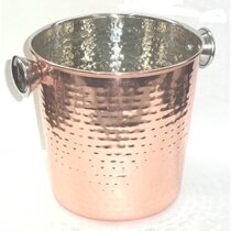 Champagne Bucket Copper Ice Cooler On Stand Alfresco Entertaining Accessory 