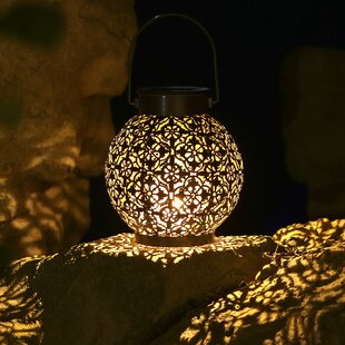 Tomshine LED Solar Lantern Light Rechargeable Garden Light Metal Waterproof Candle Light for Patio Courtyard Garden 