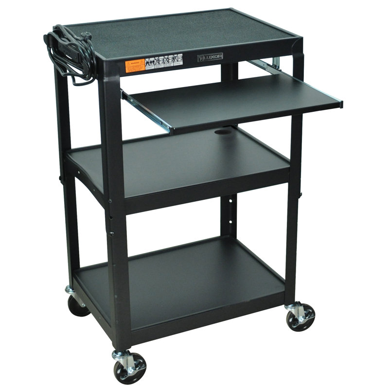 Luxor Compact Steel Mobile Computer Workstation Av Book Cart