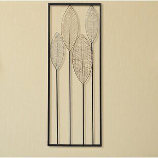 METAL WALL ART FEATHERS  SETof 2  EXTRA LARGE 36" tall 