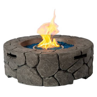 17 Stories Dragon Fire Stone Propane Outdoor Fireplace Wayfair Ca