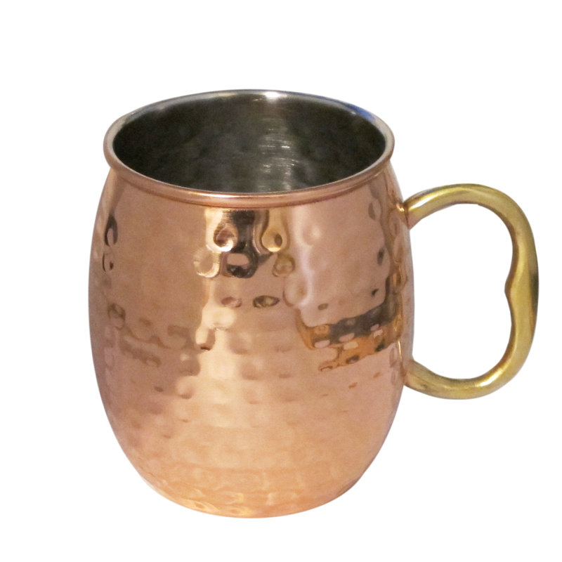 Moscow Mule Polished Copper 20 Ounce Drinking Mug Set of 2
