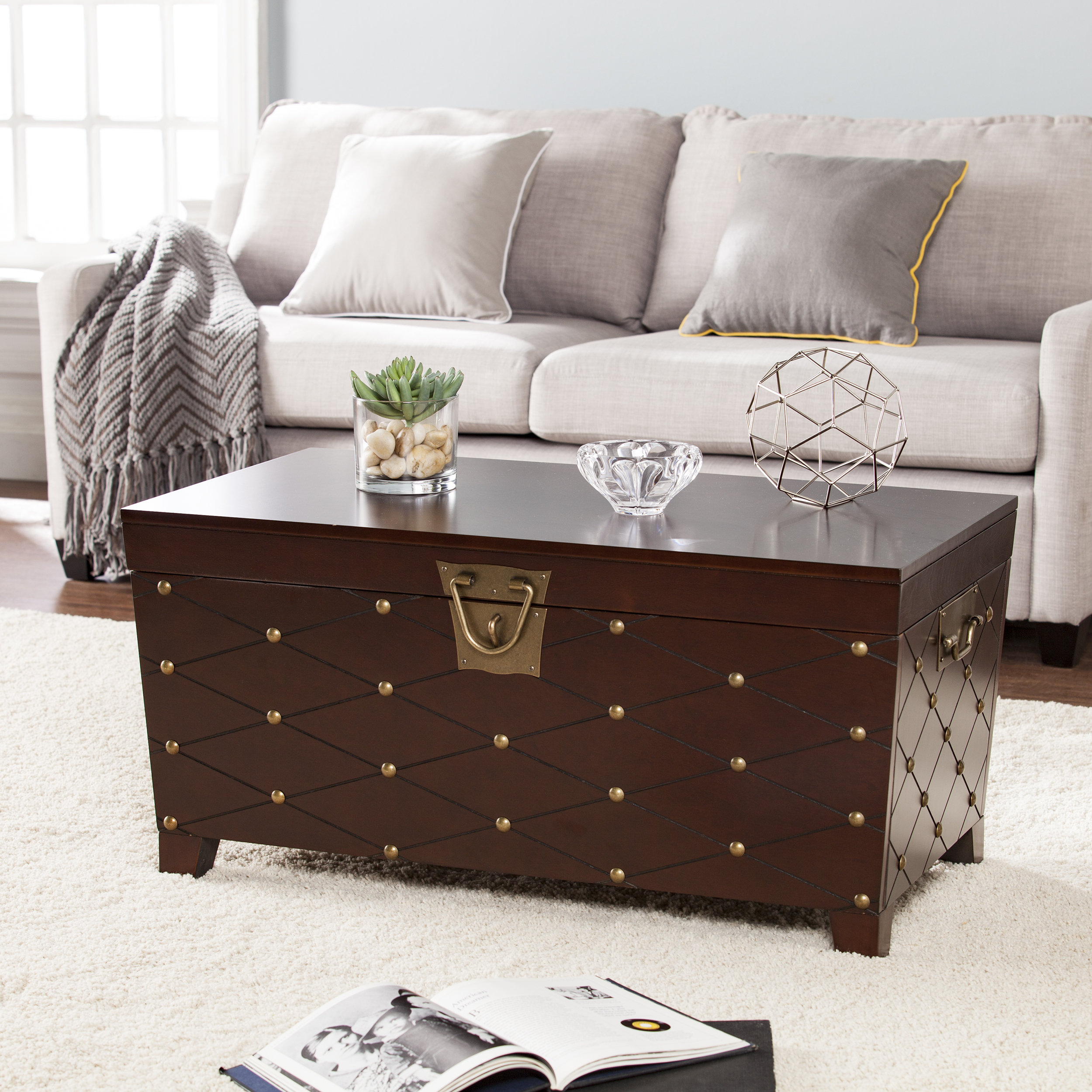 Astoria Grand Cainhoe Lift Top 4Leg Coffee Table with Storage
