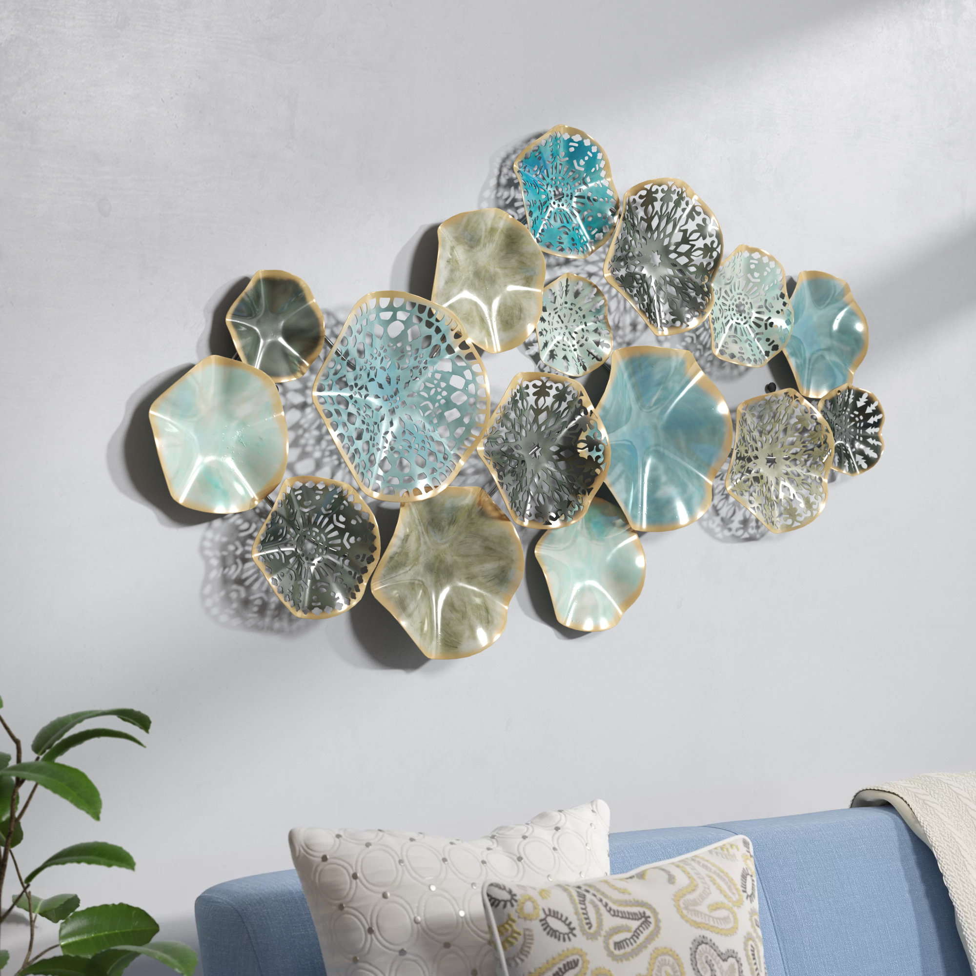 Wallpaper Bloomsbury Market Contemporary Floral Disc Montage Wall Decor HD