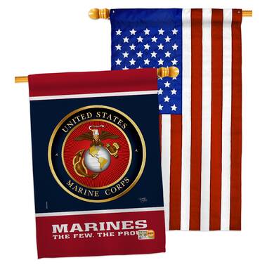 3x5 Embroidered Sewn USMC Marines Marine Corps Double Sided 100% Cotton Flag 