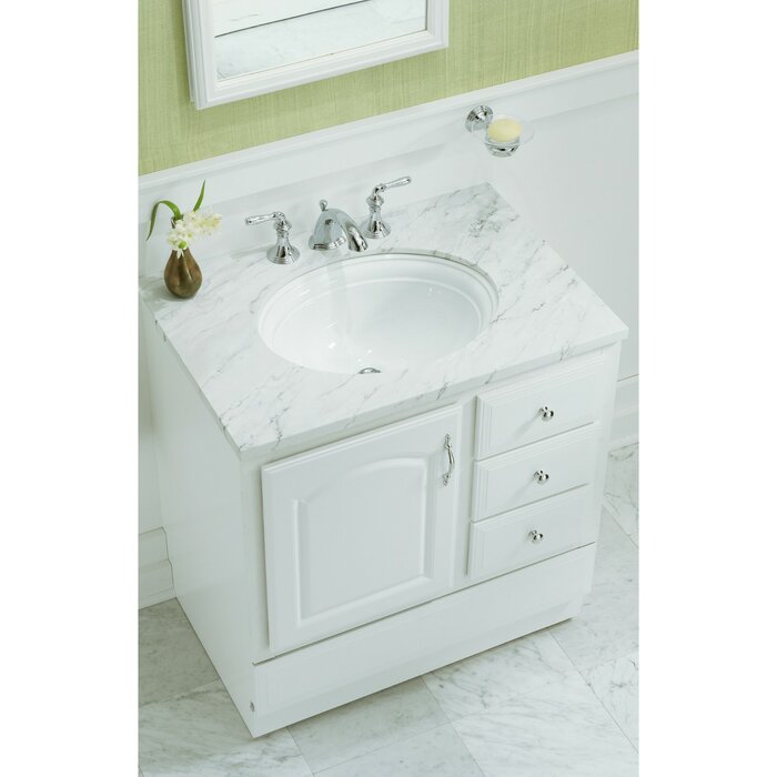 Devonshire Ceramic Oval Undermount Bathroom Sink With Overflow