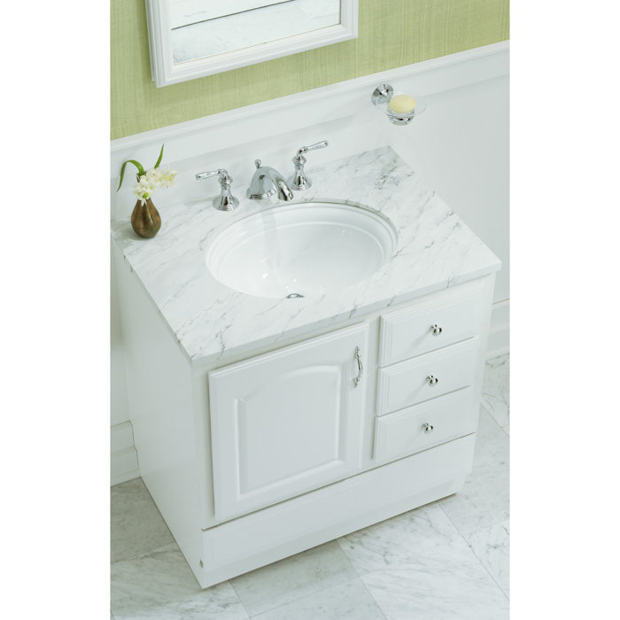 Devonshire Ceramic Oval Undermount Bathroom Sink With Overflow