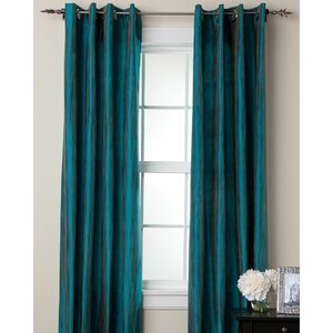 Solid Semi-Sheer Grommet Single Curtain Panel