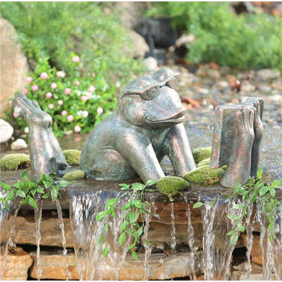 Plow Hearth Recycled Metal Coffee Frog Garden Statue Reviews Reading Frog Garden Art