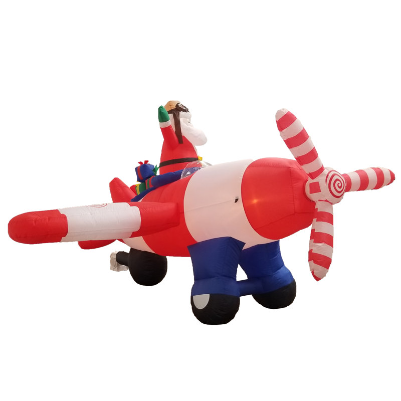 The Holiday Aisle Christmas Animated Santa Claus Driving Airplane