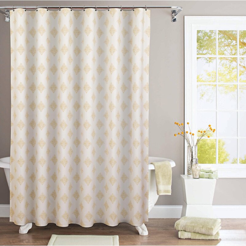 Corrigan Studio® Cotton Damask Single Shower Curtain | Wayfair