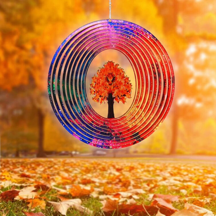 Decorative Outdoor 3D Hanging Sun Wind Spinner/Wind Chime for Patio Garden