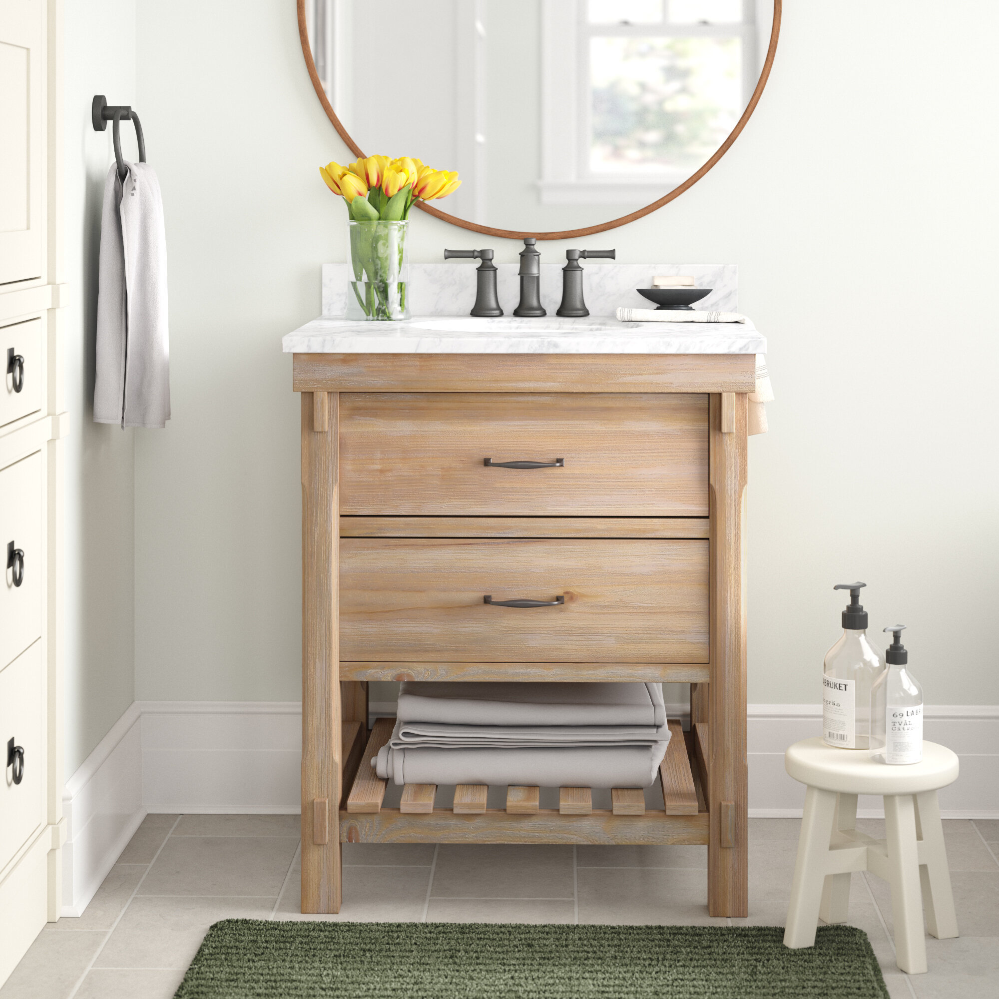 30 bathroom vanity inch vanities drawers base tops side cabinet without simplicity left basin