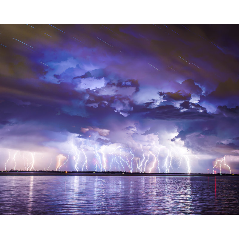East Urban Home Lightning Strikes 2.4m x 300cm Wallpaper