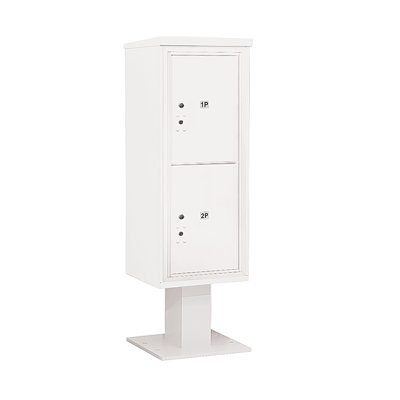 Pedestal Mounted 2 Door Front Load 4c Horizontal Cluster Box Unit