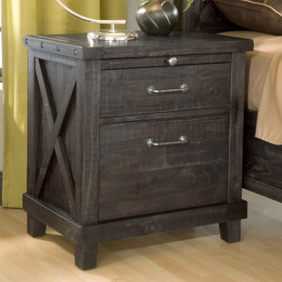 Go to store & view more images Oman Wooden 2 Drawer Nightstand by Williston Forge