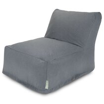 Solid Majestic Home Goods Kick-It Chair Gray Majestic Home Goods LG 85907227088 
