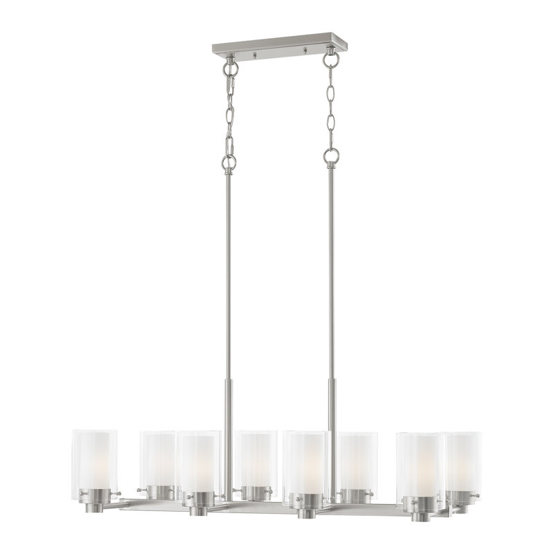 Latitude Run Levi 8 Light Kitchen Island Linear Pendant Reviews Wayfair